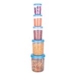Plastic Transparent Container Air Tight Dabba Set (3000ml, 2000ml, 1000ml, 750ml, 500ml) - Image 9