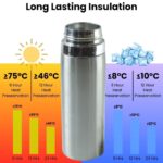 Stainless Steel Vacuum Insulated Flask Bottle with Leakproof Lid (1 Pc, 800 ML) - Image 7