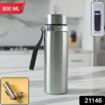 Stainless Steel Vacuum Insulated Flask Bottle with Leakproof Lid (1 Pc, 800 ML) - Image 2