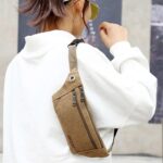 Multipurpose Canvas Waist Pouch Sling Bag (1 Pc) - Image 4