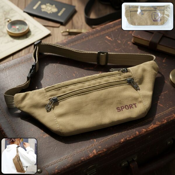 Multipurpose Canvas Waist Pouch Sling Bag