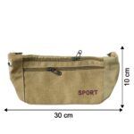 Multipurpose Canvas Waist Pouch Sling Bag (1 Pc) - Image 6