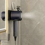 Wall Mounted Hair Dryer Holder with Multipurpose Organizer Shelf and Hook - Image 3