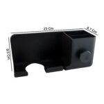 Wall Mounted Hair Dryer Holder with Multipurpose Organizer Shelf and Hook - Image 6