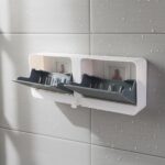 Wall Mounted 4-Compartment Bathroom Storage & Soap Holder - Image 7