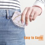 Compact Marble Finish Snap Button Card Holder Wallet (1 Pc) - Image 3