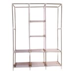 8 Compartment Portable Fabric Wardrobe Closet, Collapsible Wardrobe Racks - Image 4