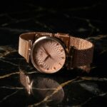 Elegant Rose Gold Finish Analog Wrist Watch