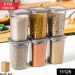 Plastic Multipurpose Kitchen Storage / fridge Container (1200 ML, 6 Pc) - Image 2