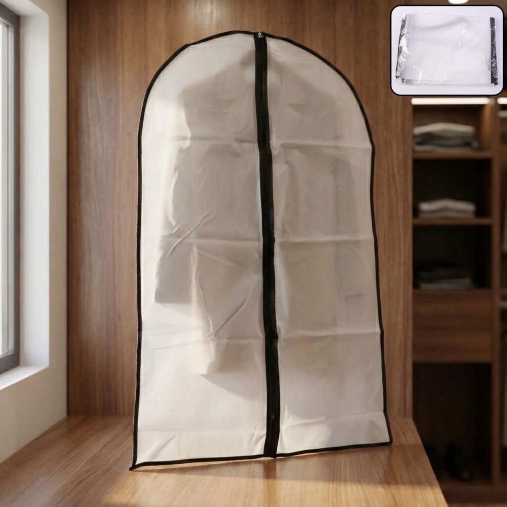 Transparent Garment Cover with Front Zipper