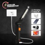 Compact Rechargeable Small LED Work Light with Adjustable Arm and Magnetic Base - Image 7