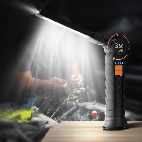 Compact Rechargeable LED Work Light with Magnetic Base