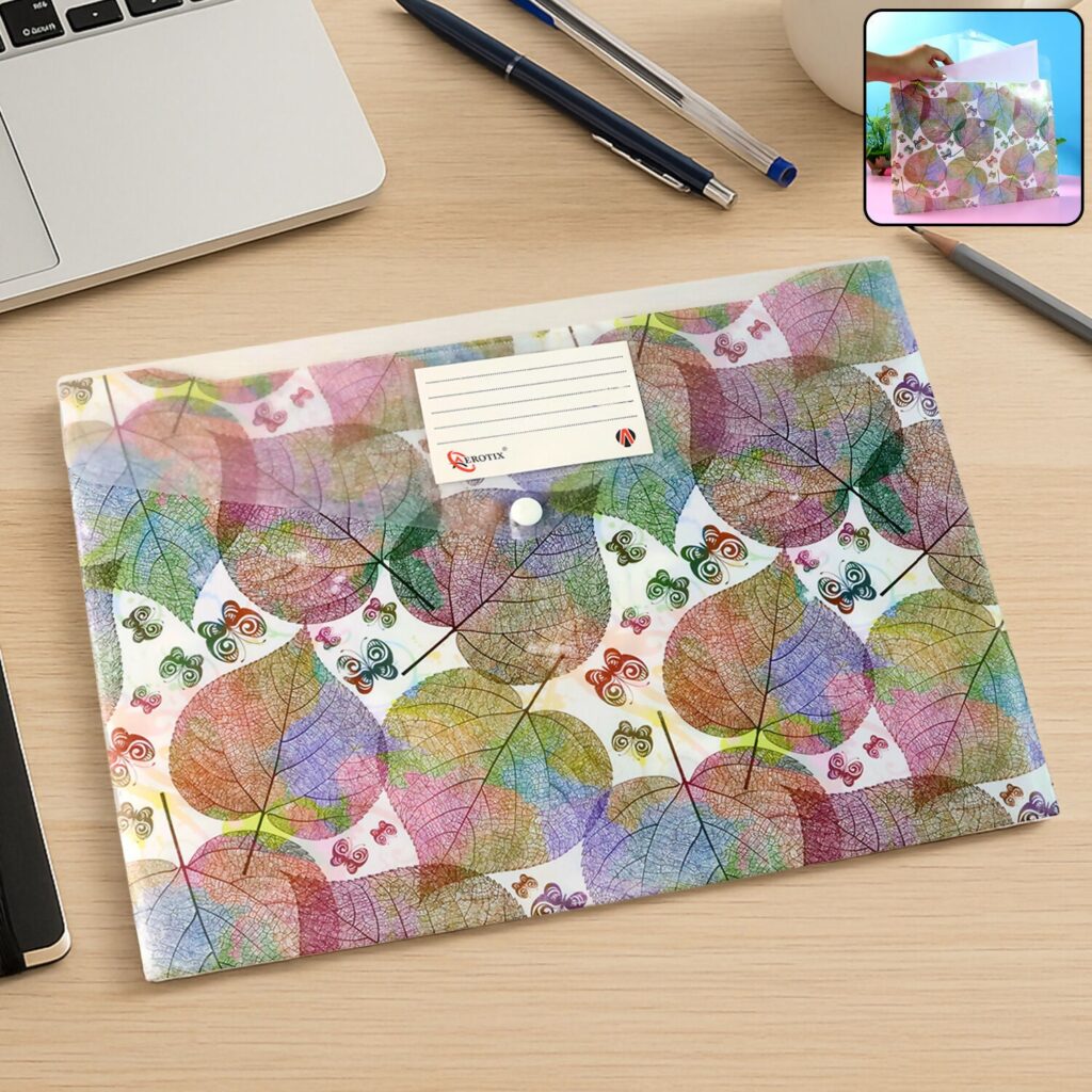 Printed A4 Document Folder Leaf Design