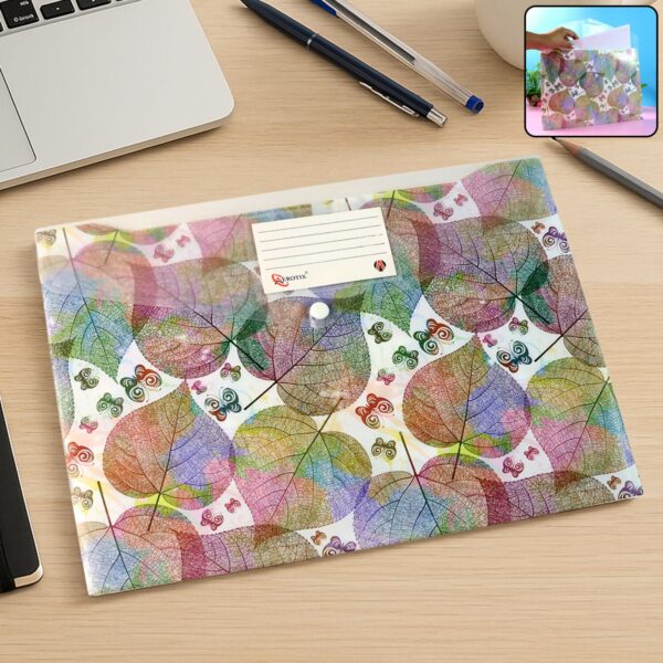 Printed A4 Document Folder Leaf Design