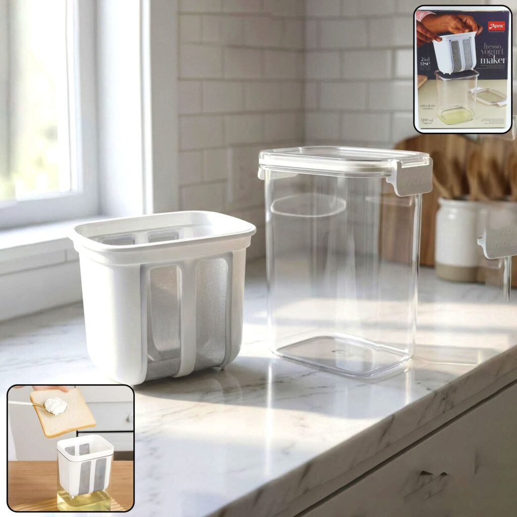 2-in-1 Yogurt and Greek Yogurt Maker with Strainer
