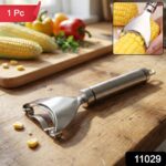 Stainless Steel Fruit & Vegetable Peeler with Serrated Blade (1 Pc) - Image 2