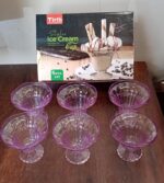 Crystal Plastic Ice-Cream Bowl Set – Serving Bowls (6 Pc) - Image 12