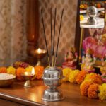 Stainless steel jasmine design agarbatti stand