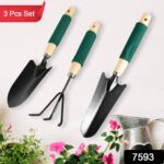 Gardening Tools Hand Cultivator Trowel Heavy Duty Wooden Handle 3 Pc - Image 2
