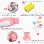 Electric Baby Nail Trimmer with Grinding Heads for Newborn Infant and Toddler - Image 3