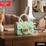 Elegant Quilted Mini Handheld & Sling Fashion Handbag (1 PC) - Image 2