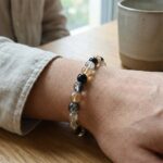 Elegant Dual-Tone Crystal Beaded Stretch Bracelet (1 Pc) - Image 4