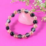 Elegant Dual-Tone Crystal Beaded Stretch Bracelet (1 Pc) - Image 7