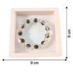 Elegant Dual-Tone Crystal Beaded Stretch Bracelet (1 Pc) - Image 6