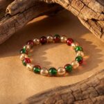 Multicolor Glossy Bead Stretch Bracelet  (1 Pc) - Image 8