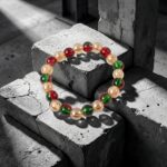 Multicolor Glossy Bead Stretch Bracelet  (1 Pc) - Image 6