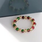 Multicolor Glossy Bead Stretch Bracelet  (1 Pc) - Image 3