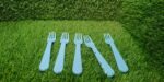 Reusable Heavy Weight Plastic Forks Serving Fork Set for Kitchen Travel Home 5 Pc - Image 12