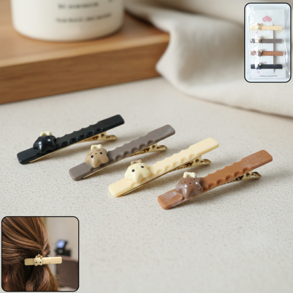 Cute character design hair clips for girls and women