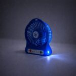 Portable Rechargeable Mini Table Fan With LED Light And Battery (1 Pc) - Image 7
