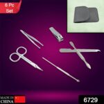 6-in-1 Professional Nail Care Kit: Clippers, Scissors & More Nail (Travel or Home) - Image 7