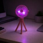 Portable Rechargeable LED Light Fan with Flexible Tripod Stand (1 Pc) - Image 5