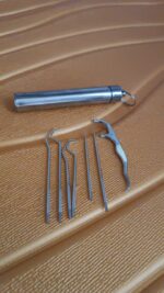 7 IN 1 STAINLESS STEEL TOOTHPICK FLOSSIER SET (1 SET / With Case) - Image 11