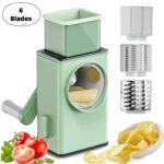 Stainless Steel Vegetable Chopper with 6 Blades - Kitchen Mandoline Slicer - Image 4