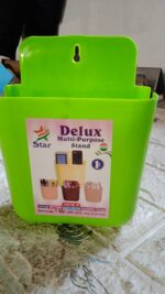 2-Section Multipurpose Wall Holder – Mobile, Remote & Makeup Brush Storage (1 Pc) - Image 12