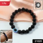 Elegant Dual-Tone Crystal Beaded Stretch Bracelet (1 Pc) - Image 2