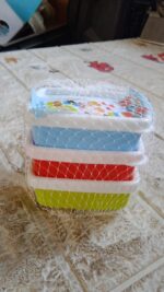 3-Piece Multicolor Airtight Container Set – Rectangular Food & Fridge Storage - Image 12