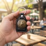 Premium Leather Finish Metal Star Emblem Keychain (1 Pc) - Image 4