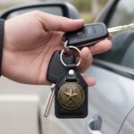 Premium Leather Finish Metal Star Emblem Keychain (1 Pc) - Image 3