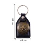 Premium Leather Finish Metal Star Emblem Keychain (1 Pc) - Image 6
