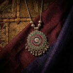 Antique Silver-Tone Oxidized Floral Mandala Pendant Necklace (1 Pc) - Image 3