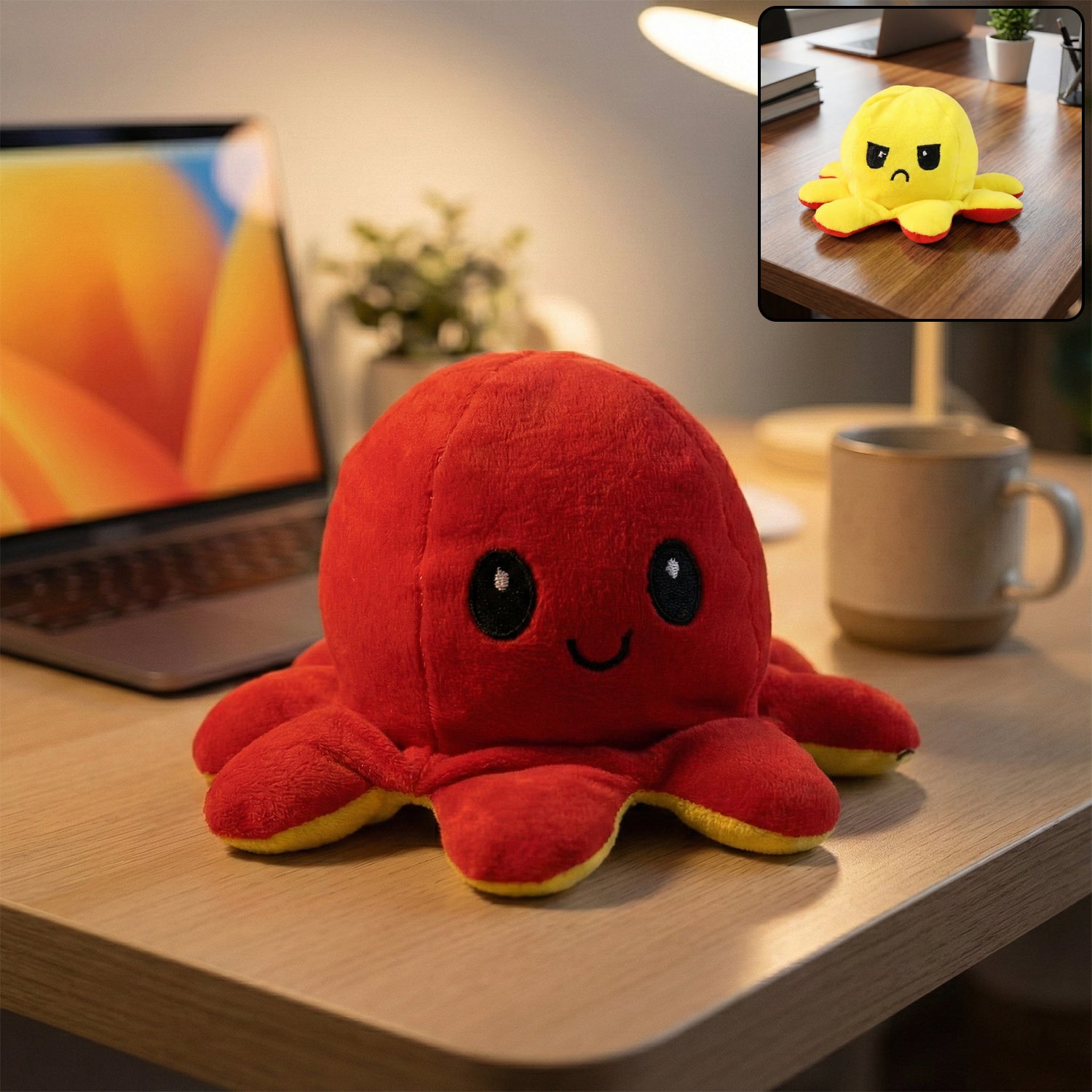 Reversible Octopus Mini Plush Toy