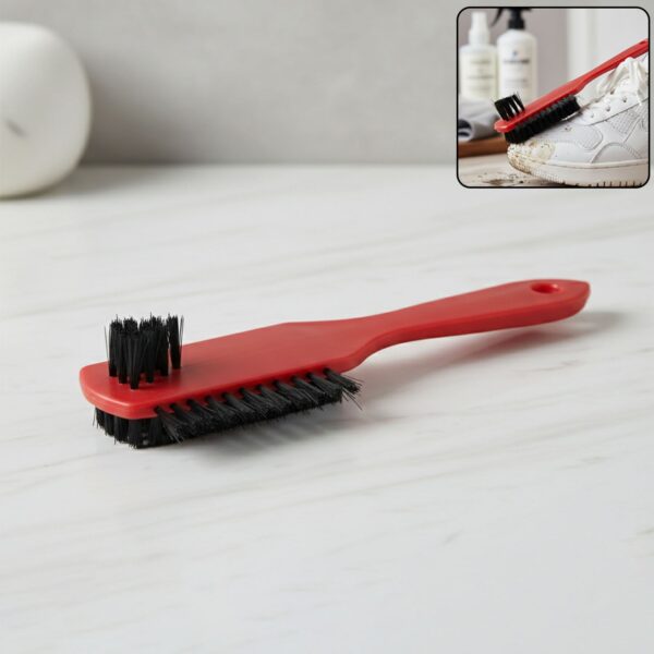 Multipurpose dual-sided shoe cleaning brush