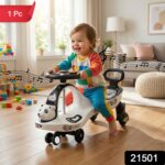 Baby Magic Swing Car Ride-On Toy with Music (1 Pc) - Image 2