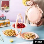 3-Layer Foldable Multi-Purpose Snack, Fruit & Dessert Serving Stand (1 Pc) - Image 2
