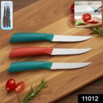 Multipurpose Stainless Steel Fruit Knife Set of 3 - Image 2